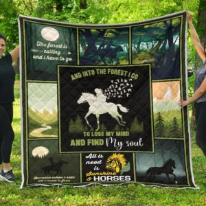 And Into The Forest I Go To Lose My Mind Quilt  Quilt